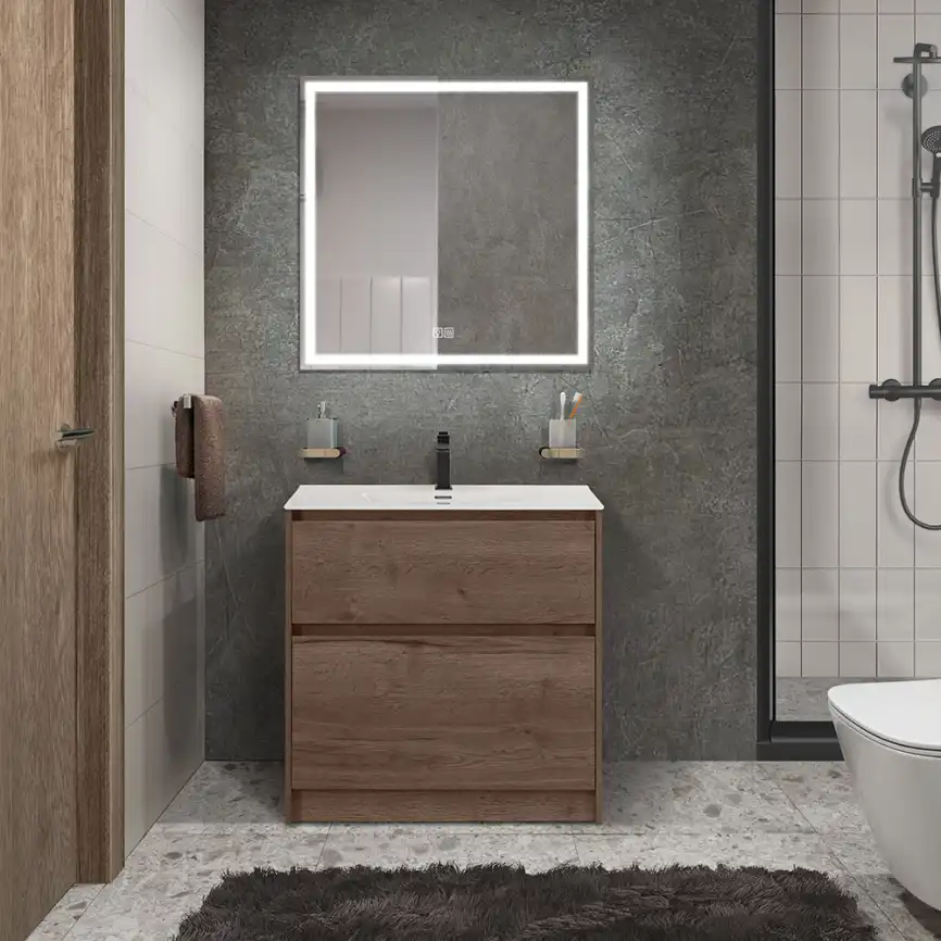 Тумба под раковину BelBagno KRAFT39-800/390-2C-PIA-RT напольная Rovere Tabacco фото 9