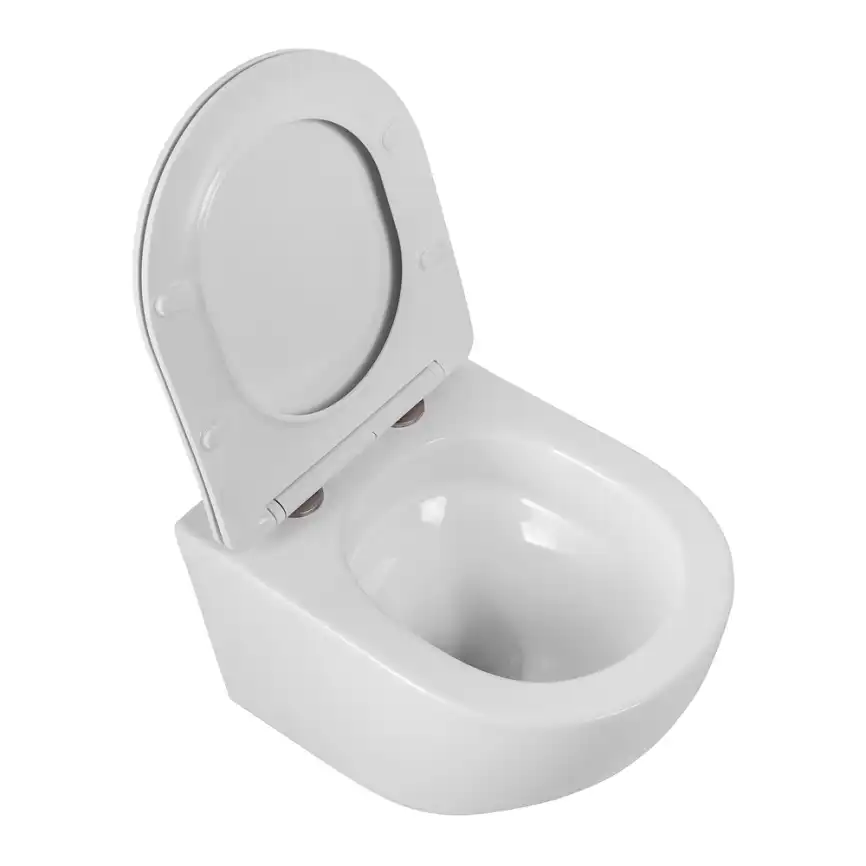 Подвесной унитаз BelBagno SFERA-TOR BB046CH-TOR/SC, безободковый, смыв торнадо с сиденьем микролифт, Белый фото 3