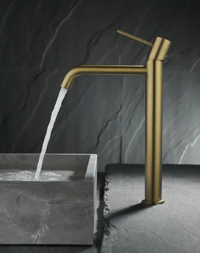 Смесители для раковины AVS Slimmer 811-101-BG высокий, брашированное золото фото 9
