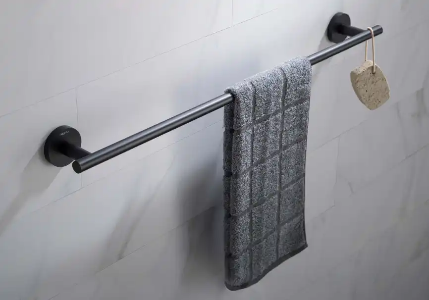 Держатель полотенец 600 мм Aquatek Оберон AQ4214MB, Черный матовый фото 3