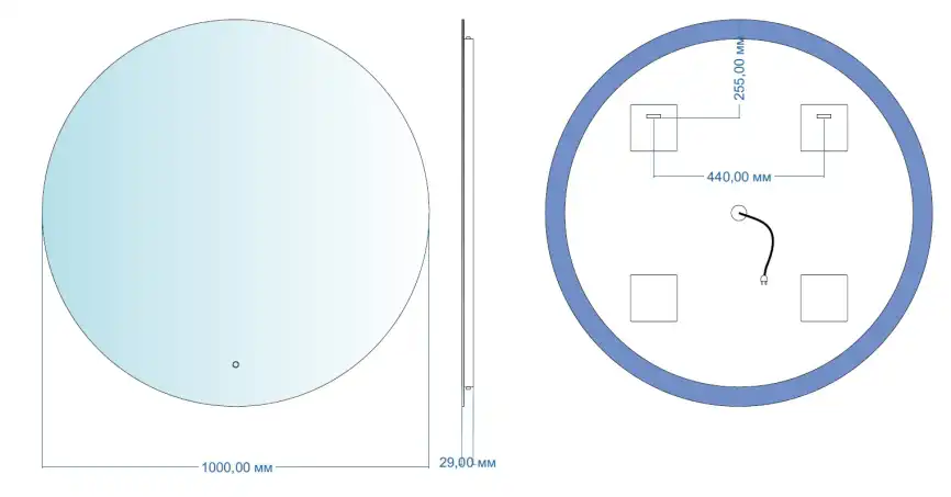 Зеркало Aquanet Смарт 100 холодная подсветка, бесконтактный сенсор, 336637 фото 2
