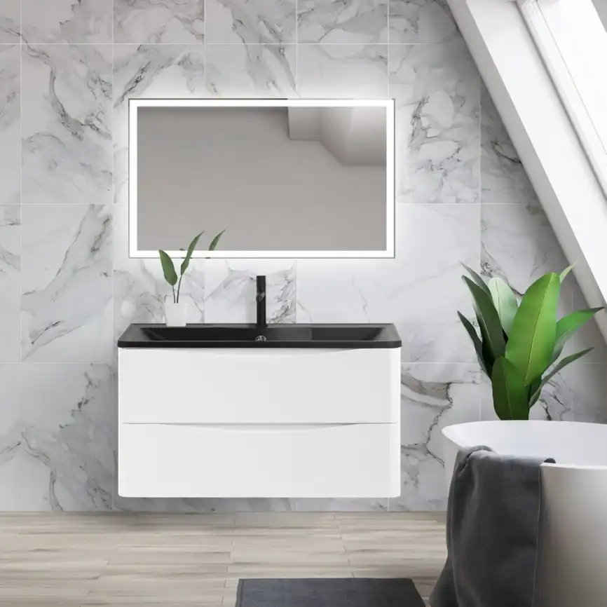 Зеркало BelBagno SPC-GRT 100х60 SPC-GRT-1000-600-LED-BTN с подстветкой, кнопочный выключатель фото 7