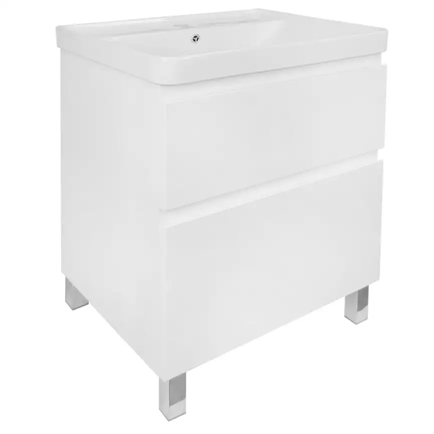 Тумба с раковиной Azario Мила 60 CS00085830, напольная, Белая матовая фото 2