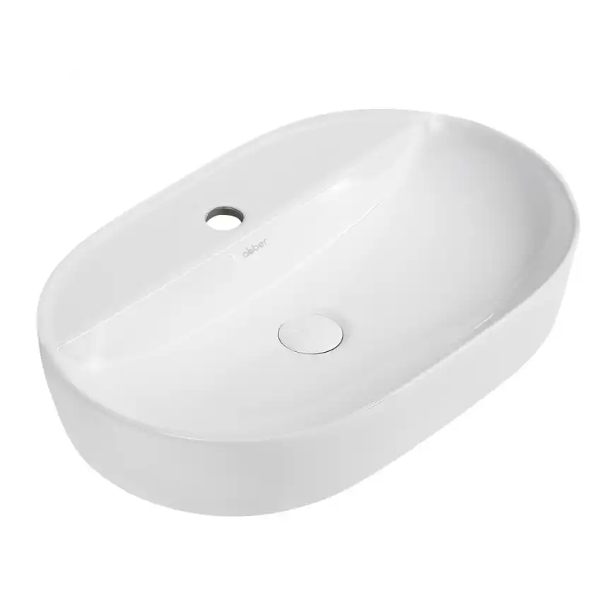 Раковина накладная ABBER BEQUEM 61х40,5х12 AC2113, овальная, белая фото 1
