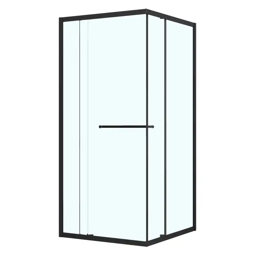 Душевой уголок Azario 90х90 AZ-L47-90-MB-CL, профиль черный матовый, стекло Прозрачное фото 2