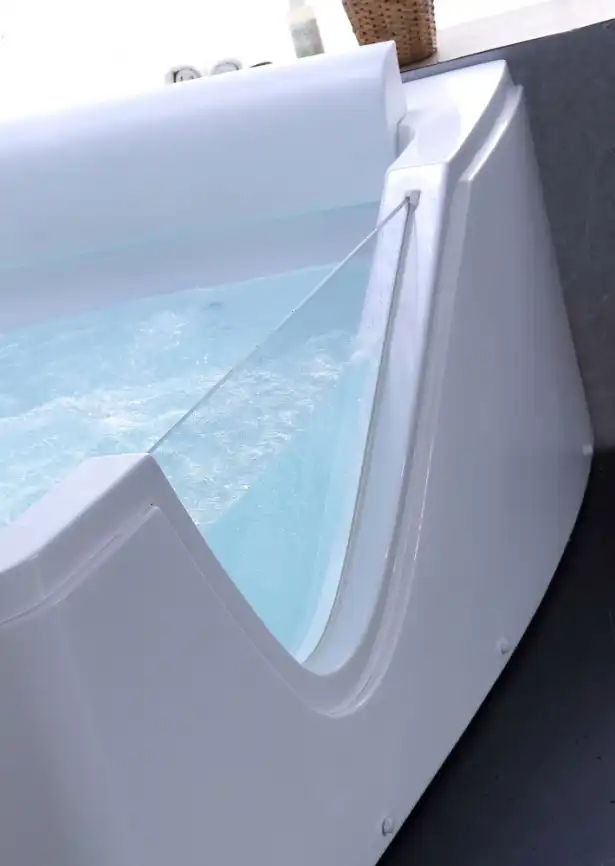 Акриловая ванна Gemy G9056 B R 170х130 с гидромассажем, правая фото 6