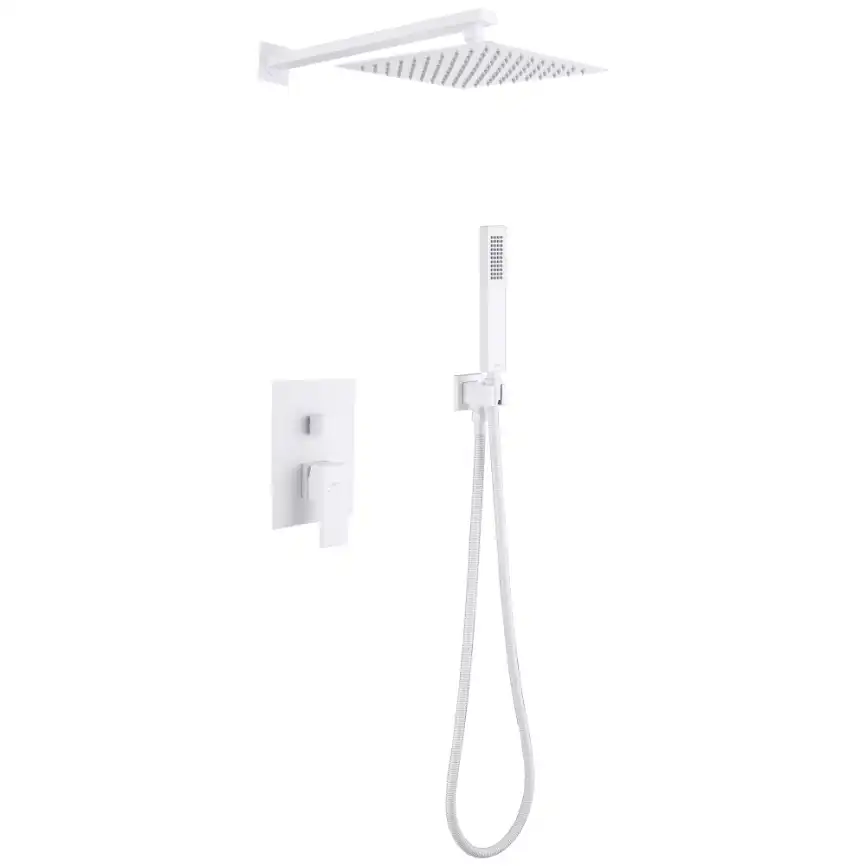 Душевая система ABBER Daheim AF8219W скрытого монтажа без излива, белая матовая фото 1