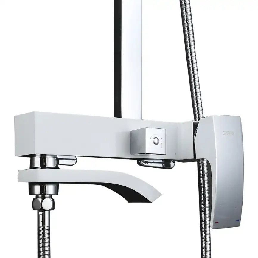 Душевая система Gappo G2407-8  с поворотным изливом, Хром / Белый фото 12