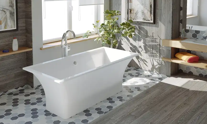 Ванна из искусственного мрамора Bas Мадрид 180х80, белый глянец, ВА00006 фото 1