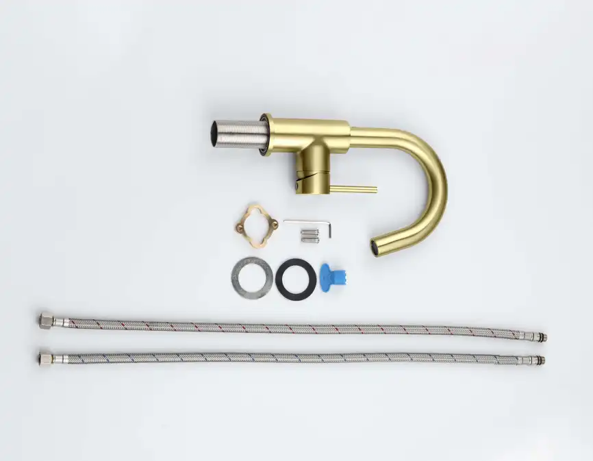 Смеситель для раковины Aquatek Европа AQ1307BG, Золото матовое фото 5