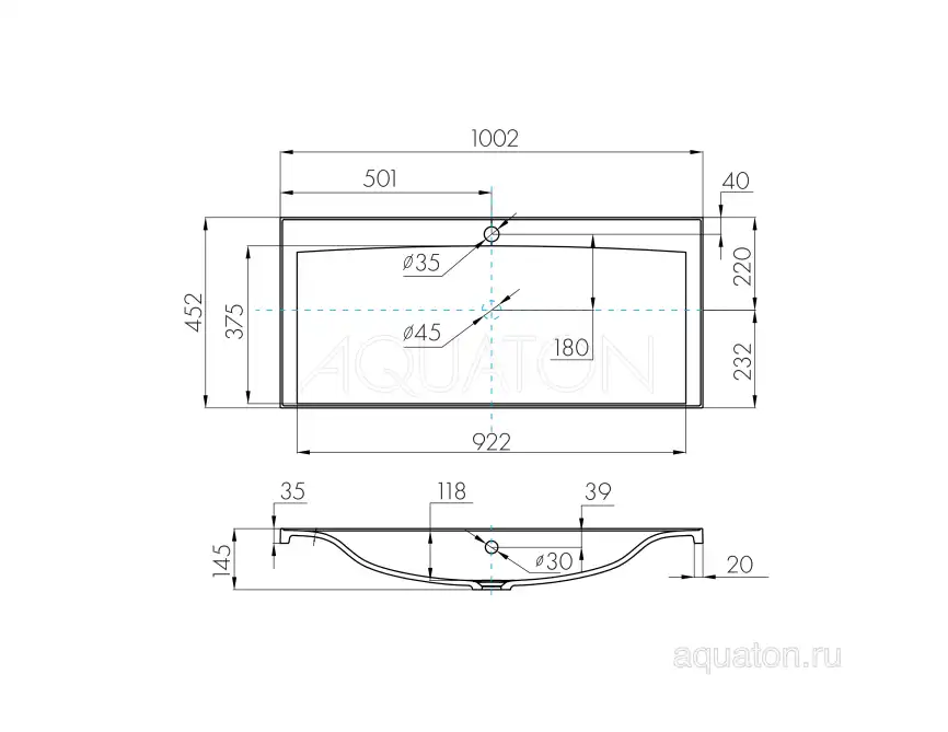 Раковина AQUATON Айрис 100 белая 1A723031AG010 фото 4