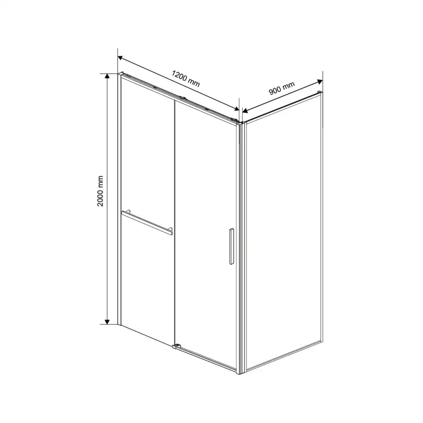 Душевой уголок Vincea Slim Soft 120х90 VSR-1SS9012CLB, дверь раздвижная, профиль черный, стекло прозрачное фото 10