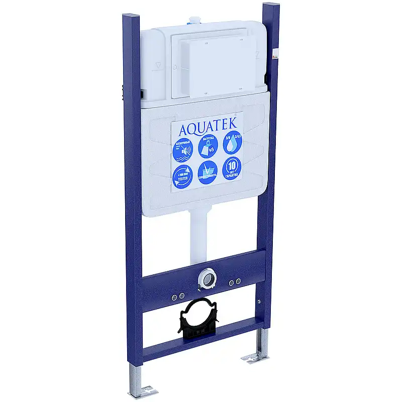 Унитаз с инсталляцией SET AQUATEK ЛИБРА N-14 cm с сиденьем микролифт без клавиши смыва фото 2