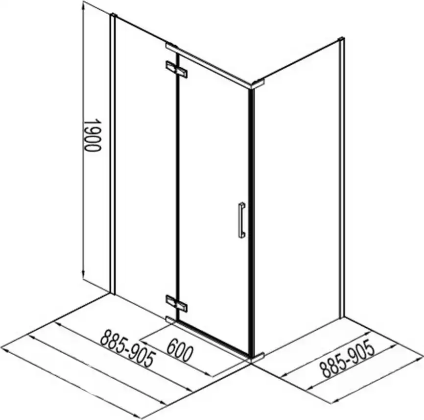 Душевой уголок Aquanet Logic C900 AE32-S-90х90U-CT 900x900, прозрачное стекло фото 3