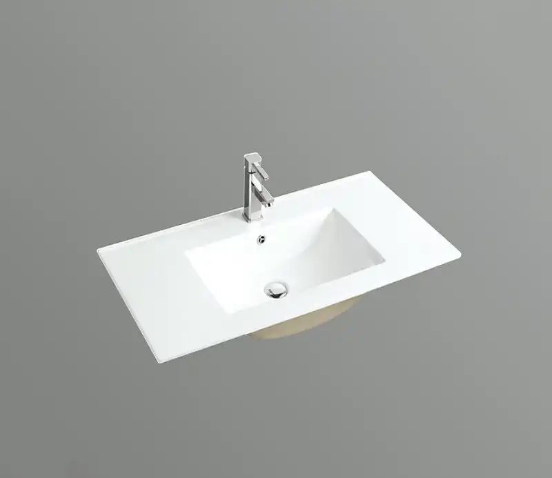 Умывальник CeramaLux 9090E 915х465х175 Полувстраиваемая цвет Белый фото 2