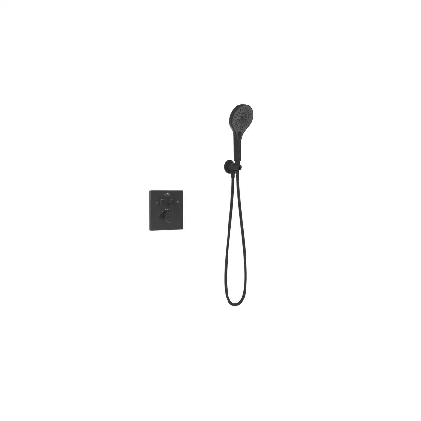 Душевая система  Vincea Inspire VSFW-3I21MT5MB VSFW-3I21MT5MB  с термостатом, встраиваемая, черный матовый фото 3