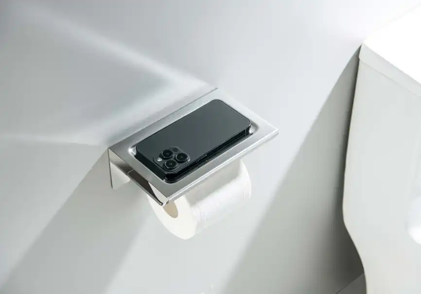 Держатель туалетной бумаги Aquatek Либра AQ4309CR с полкой, Хром фото 3