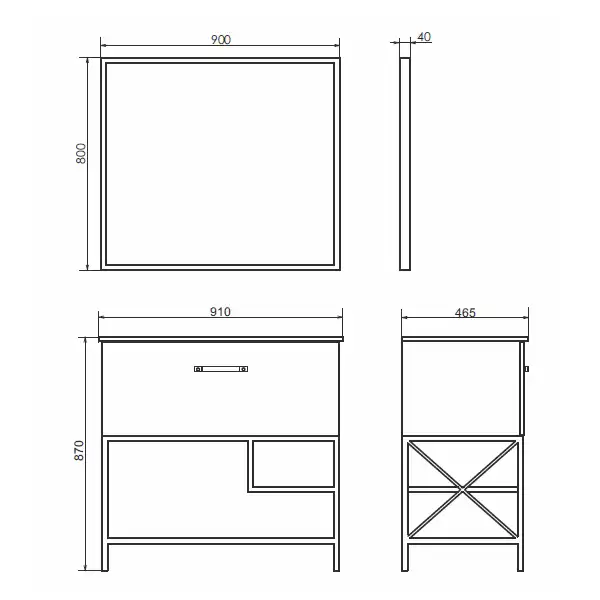 Тумба с умывальником Comforty Бредфорд 90 Белый, 00-00009955 фото 9