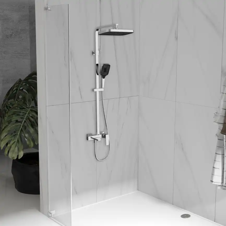 Душевая система  Vincea Cube VSFS-4C12CH VSFS-4C12CH для ванны с изливом, хром фото 1