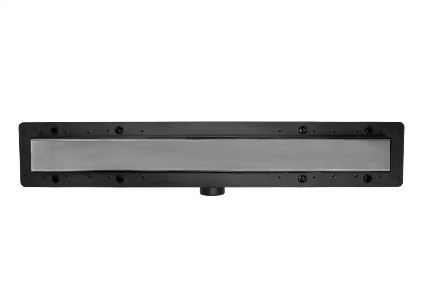 Душевой лоток PlastBrno 75 см, DESIGN 4 SZA975M с решеткой под плитку, цвет Графит фото 1