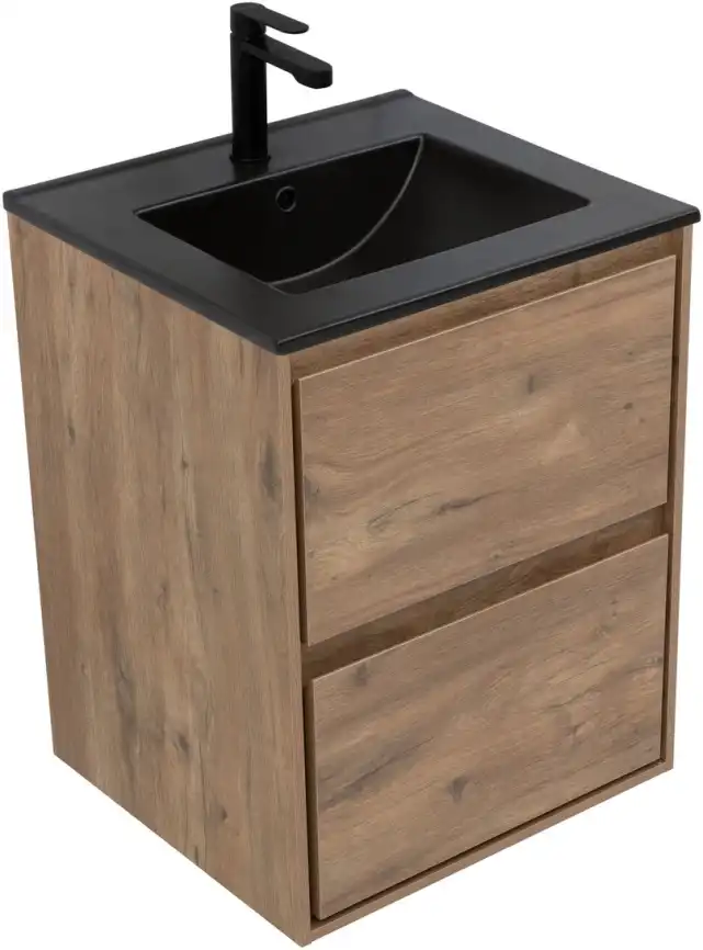 Тумба под раковину Aquanet Милан 50 дуб рустикальный, подвесная, 336376 фото 4
