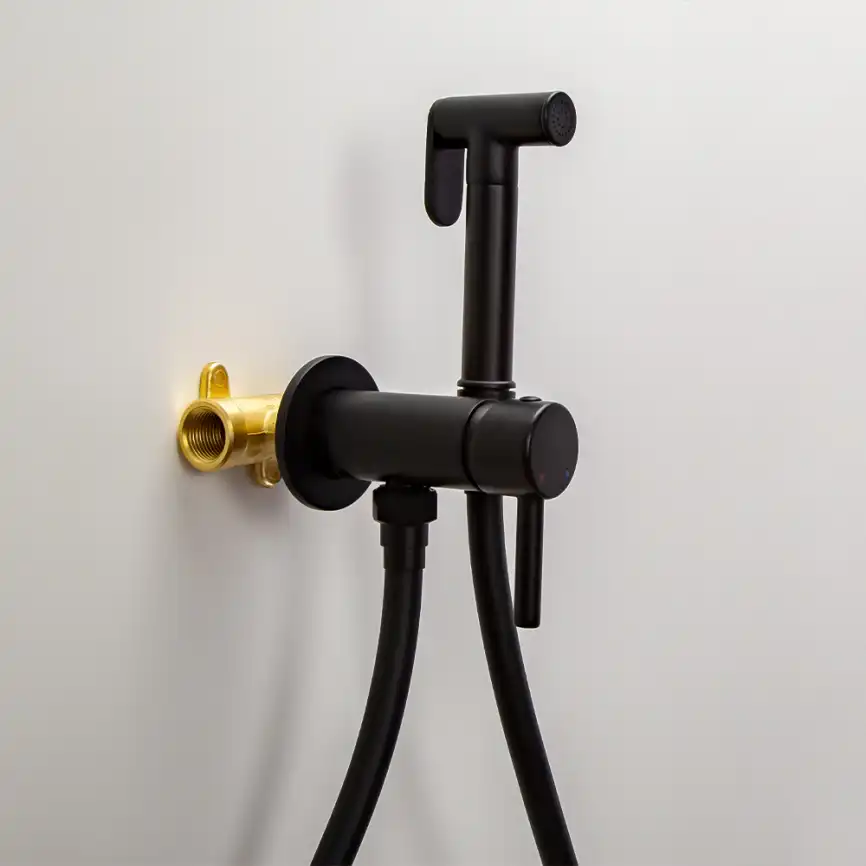 Гигиенический душ со смесителем AVS Slimmer 811-131-MB, черный матовый фото 2