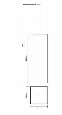 Ершик для унитаза подвесной/наполный 8 см BEMETA VIA хром 135913091 фото 2