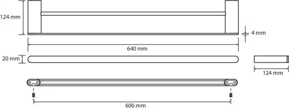 Полотенцедержатель двойной 64 см BEMETA ORGANIC Хром 157104051 фото 2