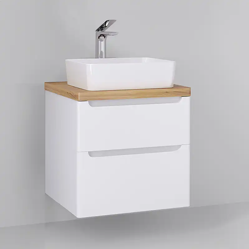 Тумба под раковину Jorno WOOD 60 wood.01.60/P/W Белая фото 3