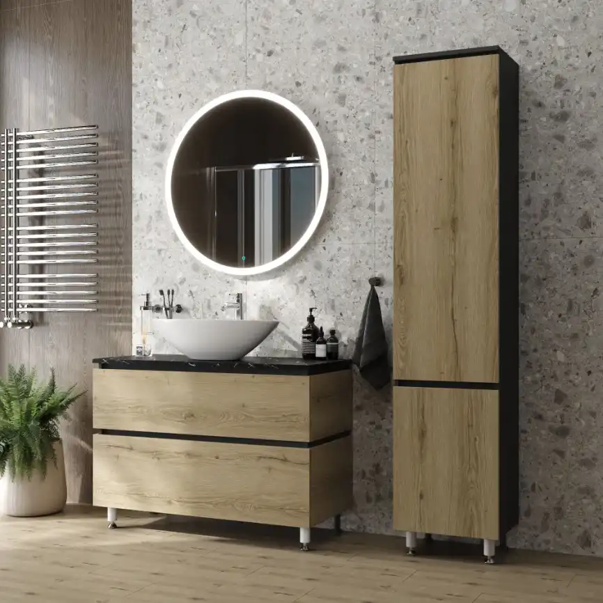 Тумба под раковину FAURAplus ТРИУМФ 100-2 напольная, дуб эльвезия фото 4