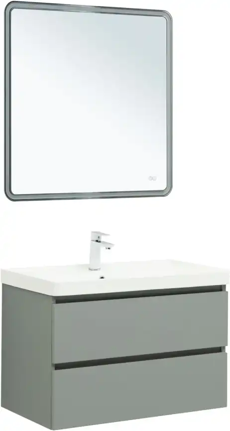 Тумба под раковину Aquanet Вега 2.0 80 мисти грин, подвесная, 337961 фото 7