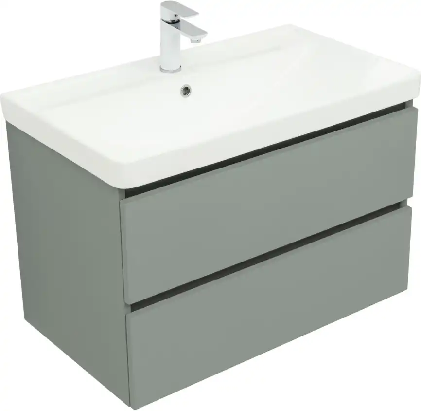 Тумба под раковину Aquanet Вега 2.0 80 мисти грин, подвесная, 337961 фото 5