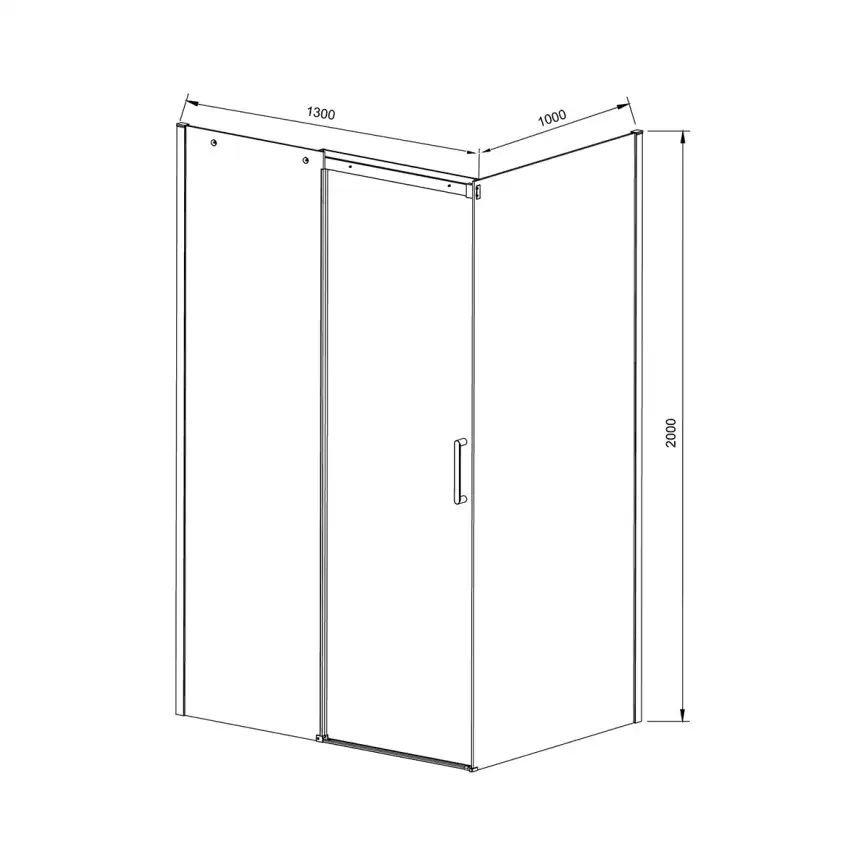 Душевой уголок Vincea Dice 130х100 VSR-4D1013CL, дверь раздвижная, профиль хром, стекло прозрачное фото 3