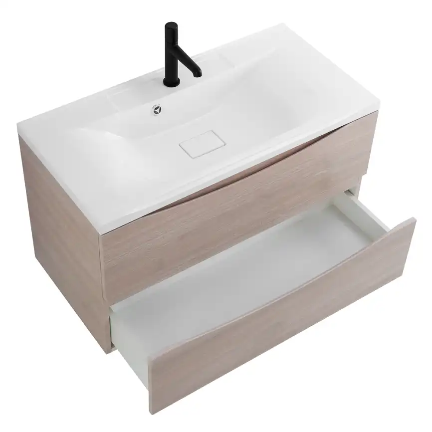 Тумба под раковину BelBagno MARINO-800-2C-SO-RG-P подвесная Rovere Grigio фото 8