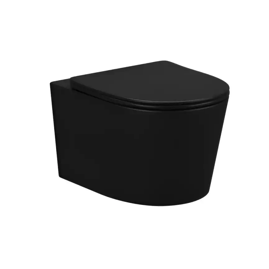 Унитаз подвесной AVS Спектр 813-0005-MB безободковый, черный матовый фото 1