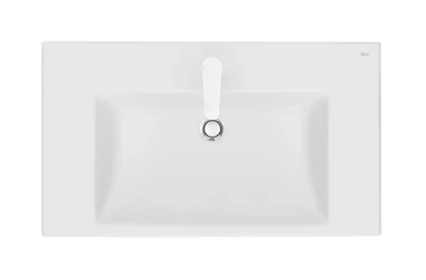 Раковина RocaThe Gap Plus 80 см 3270M0004 высокий бортик, белая фото 2