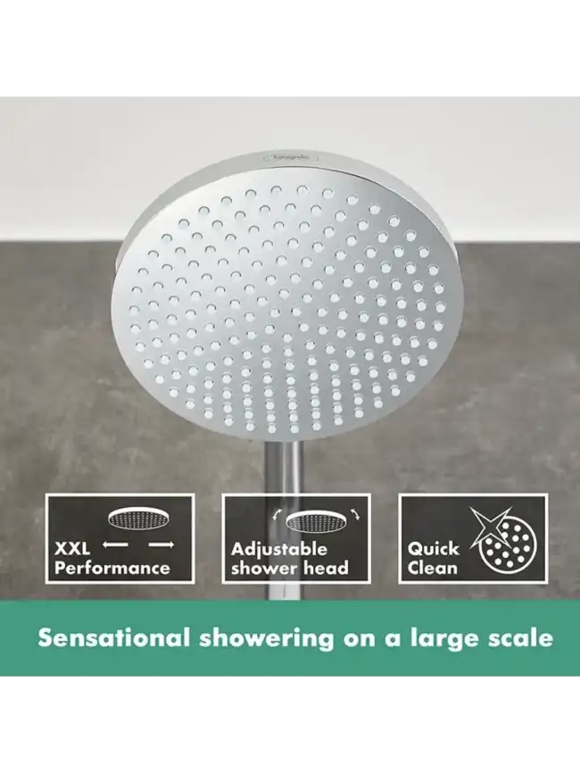 Душевая система Hansgrohe Crometta S 240 1jet Showerpipe с термостатом 27267000, хром фото 9