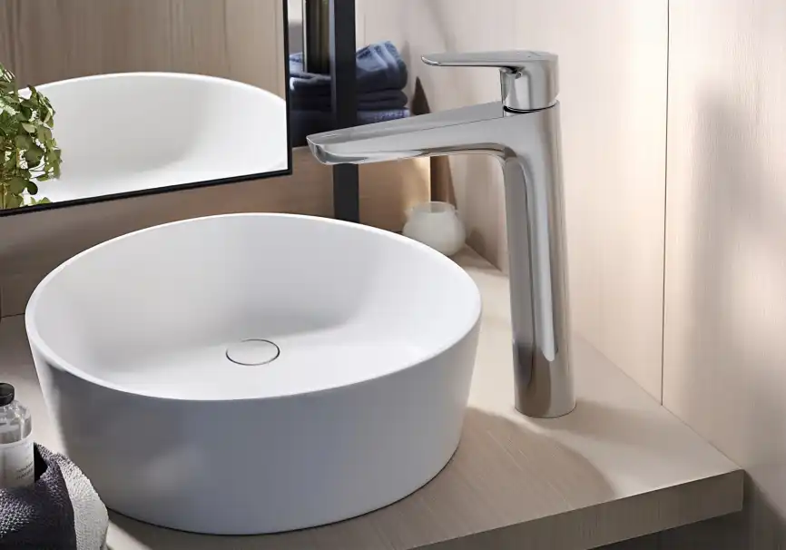 Смеситель для накладной раковины Aquatek Бетта AQ1104CR, однорычажный, высокий, Хром фото 4