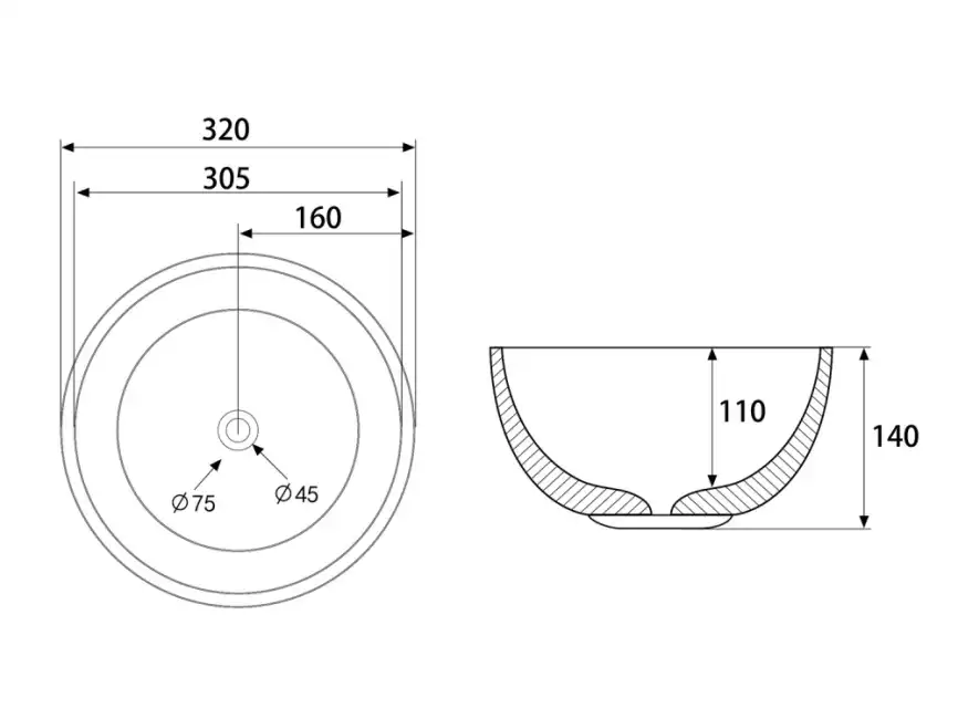 Раковина накладная ABBER BEQUEM 32х32х14 AC2106RG, круглая, розовое золото фото 3