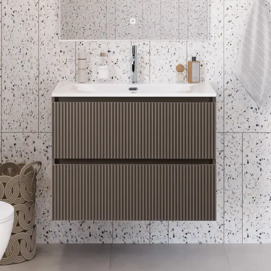 Тумба под раковину BelBagno UNO-MINI-900-2C-SO-СO подвесная, Бежевый матовый фото 10