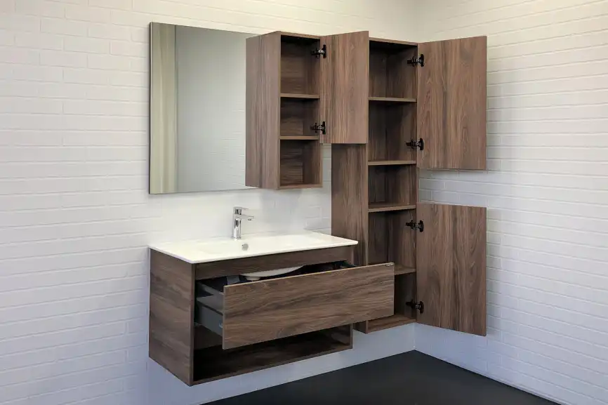 Зеркало-шкаф Comforty Бордо 90 Дуб темно-коричневый, 00-00006663 фото 5