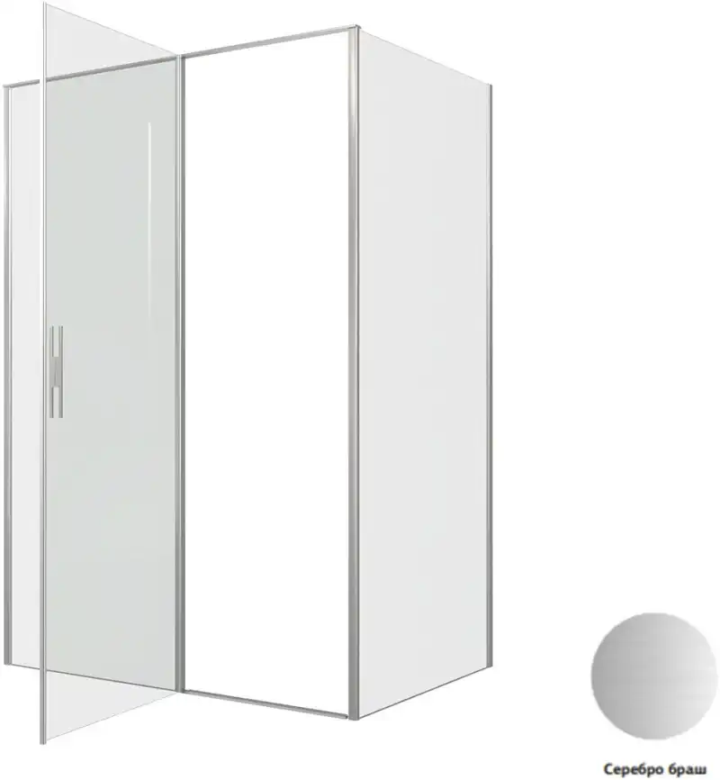 Душевой уголок Allen Brau Priority 140x100 3.31035.BA + 3.31047.BA серебро браш фото 5