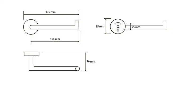 Держатель туалетной бумаги правый 17,5 см BEMETA OMEGA хром 104212032 фото 2