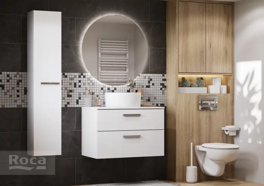Зеркало Roca Luna 80 ZRU9307558 с подсветкой, сенсорный выключатель фото 5
