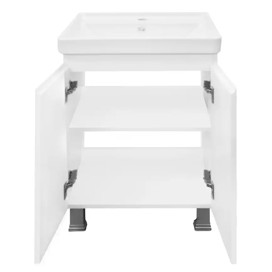 Тумба с раковиной Azario Мила 50 CS00097990, напольная, Белая глянцевая фото 3