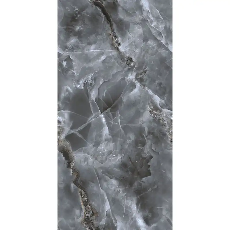 Керамогранит AVS Edonyx Black 60x120 полированный, черный фото 4