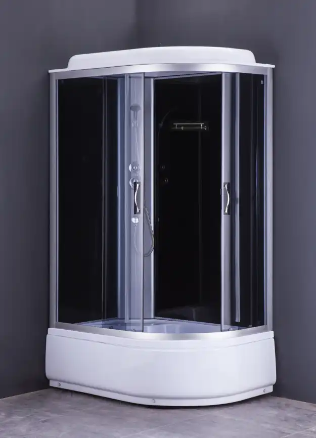 Душевая кабина Loranto 120х80 высокий поддон, тонированное стекло, профиль Белый, CS-66120L G  120*80*215 фото 2