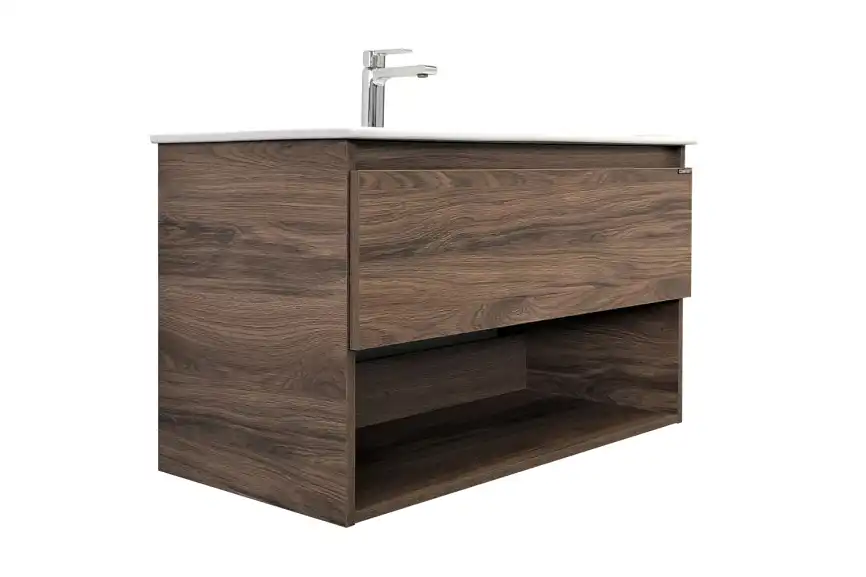 Тумба с умывальником Comforty Бордо 90 Дуб темно-коричневый, 00-00006671 фото 2
