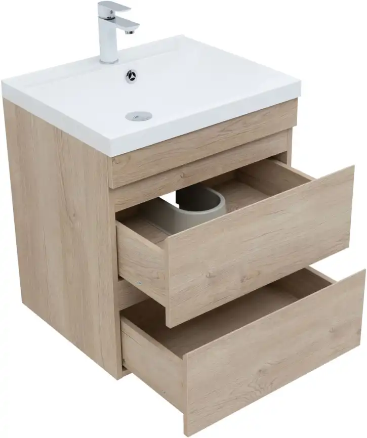 Тумба под раковину Aquanet Нота New 60 дуб светлый 334197 фото 5