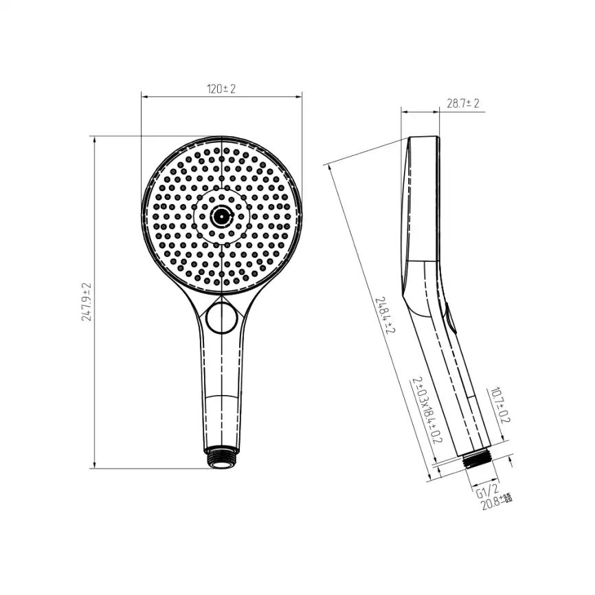 Душевая система AVS Torrent 804-020-GM, оружейная сталь фото 20